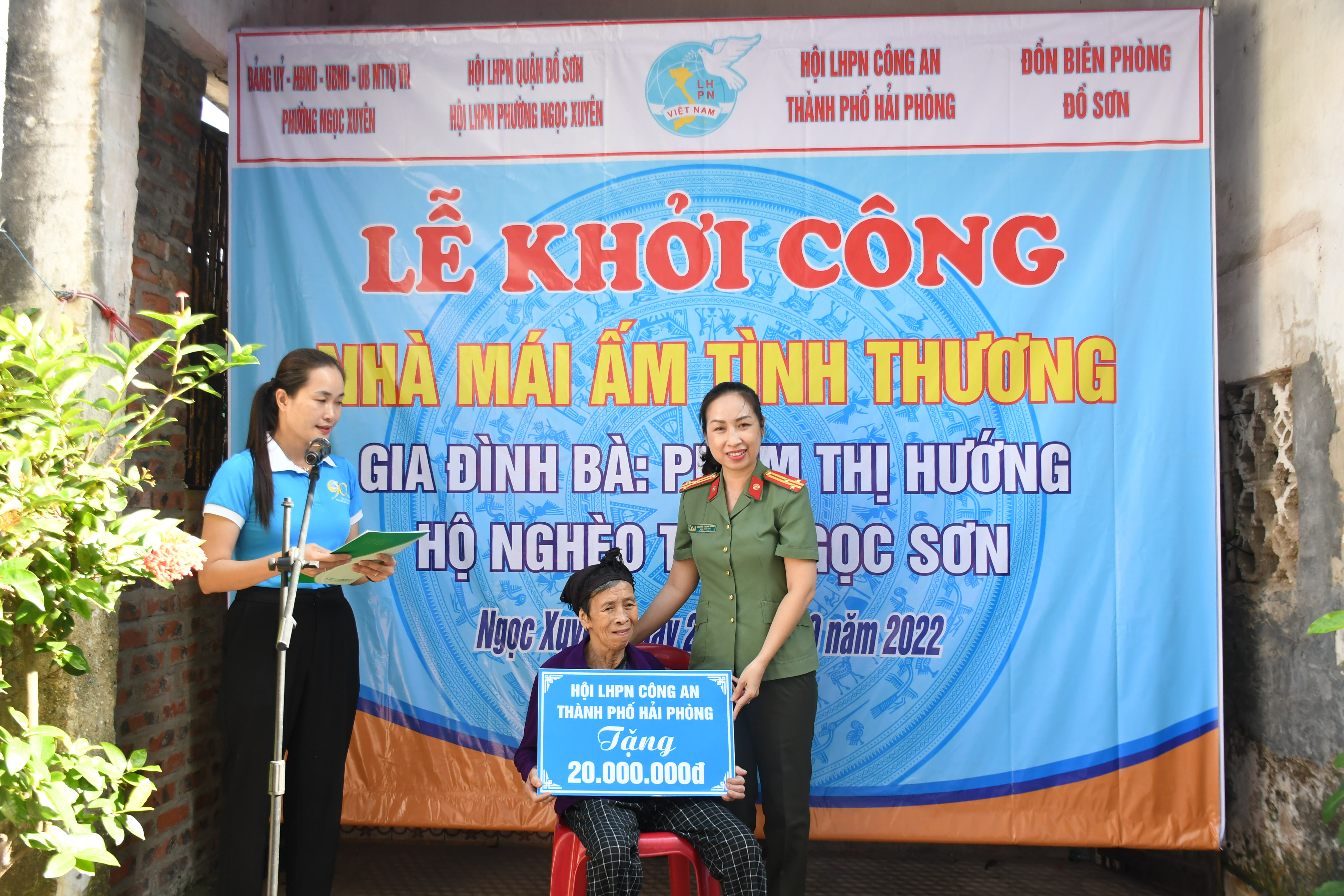Khởi công nhà mái ấm tình thương cho hội viên phụ nữ nghèo tại TDP Ngọc Sơn, phường Ngọc Xuyên quận Đồ Sơn